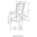 Prentiss Upholstered Counter Height Chair (Set of 2) Black and Cappuccino - Bargain Furniture (Detroit, MI)