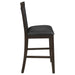 Prentiss Upholstered Counter Height Chair (Set of 2) Black and Cappuccino - Bargain Furniture (Detroit, MI)