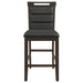 Prentiss Upholstered Counter Height Chair (Set of 2) Black and Cappuccino - Bargain Furniture (Detroit, MI)