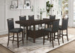 Prentiss Upholstered Counter Height Chair (Set of 2) Black and Cappuccino - Bargain Furniture (Detroit, MI)