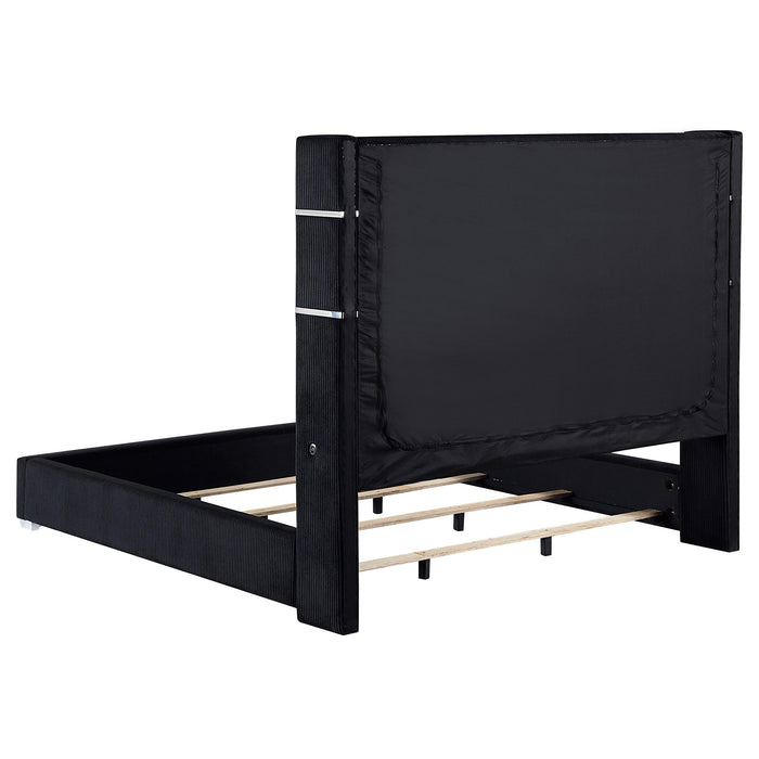 Tisdall California King, E.King & Queen Bed Grey, Black & Queen - Bargain Furniture (Detroit, MI)