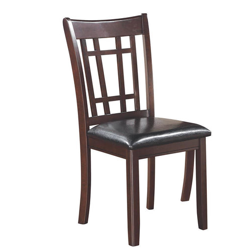 Lavon Padded Dining Side Chairs Espresso and Black (Set of 2) - Bargain Furniture (Detroit, MI)
