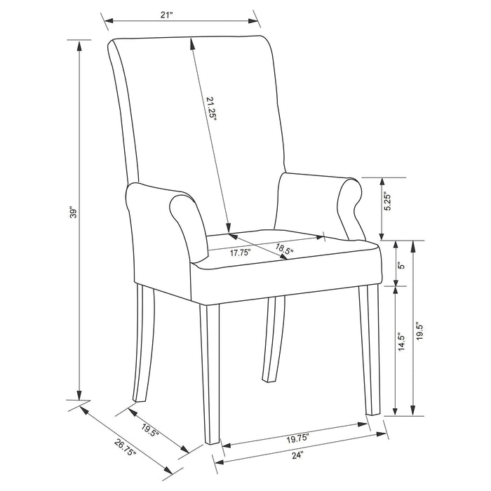 Herran Arm Chairs - Bargain Furniture (Detroit, MI)