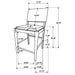 Ottowa 5 Pc Counter Height Dining Sets - Bargain Furniture (Detroit, MI)