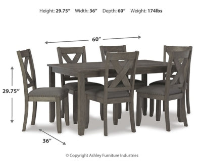 Caitbrook Dining Table and Chairs (Set of 7) - Bargain Furniture (Detroit, MI)