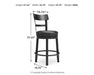 Valebeck Counter Height Bar Stool - Bargain Furniture (Detroit, MI)