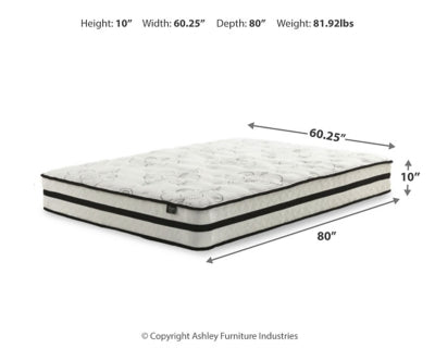 Chime 10 Inch Hybrid Mattress in a Box - Bargain Furniture (Detroit, MI)