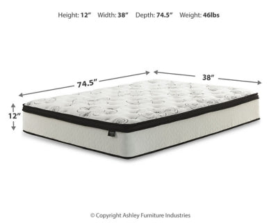 Chime 12 Inch Hybrid Mattress in a Box - Bargain Furniture (Detroit, MI)