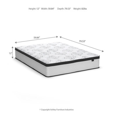 Chime 12 Inch Hybrid Mattress in a Box - Bargain Furniture (Detroit, MI)