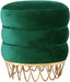 Revolve Green Velvet Ottoman/Stool image