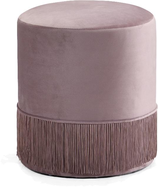 Teddy Pink Velvet Ottoman/Stool image