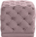 Stella Pink Velvet Ottoman/Stool image