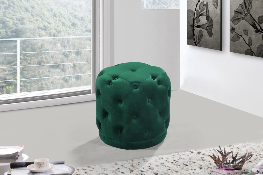 Harper Green Velvet Ottoman/Stool