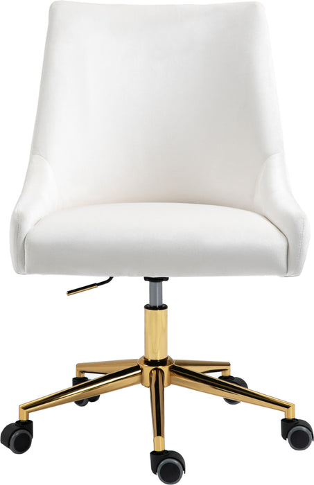 Karina Cream Velvet Office Chair