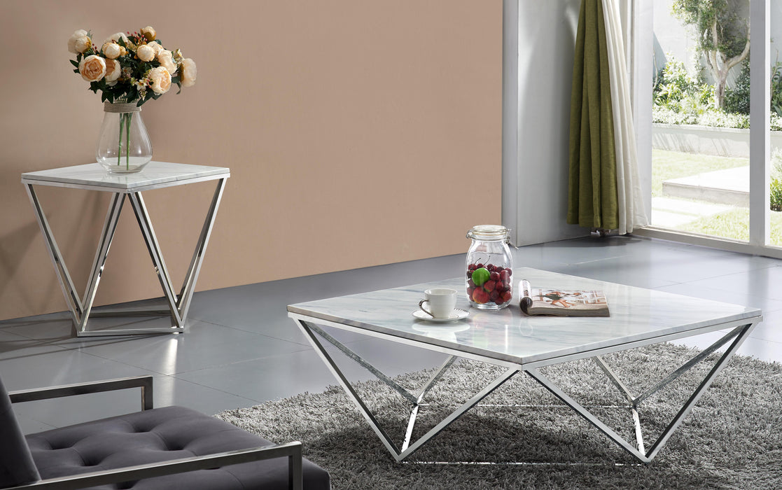Skyler Chrome End Table - Bargain Furniture (Detroit, MI)