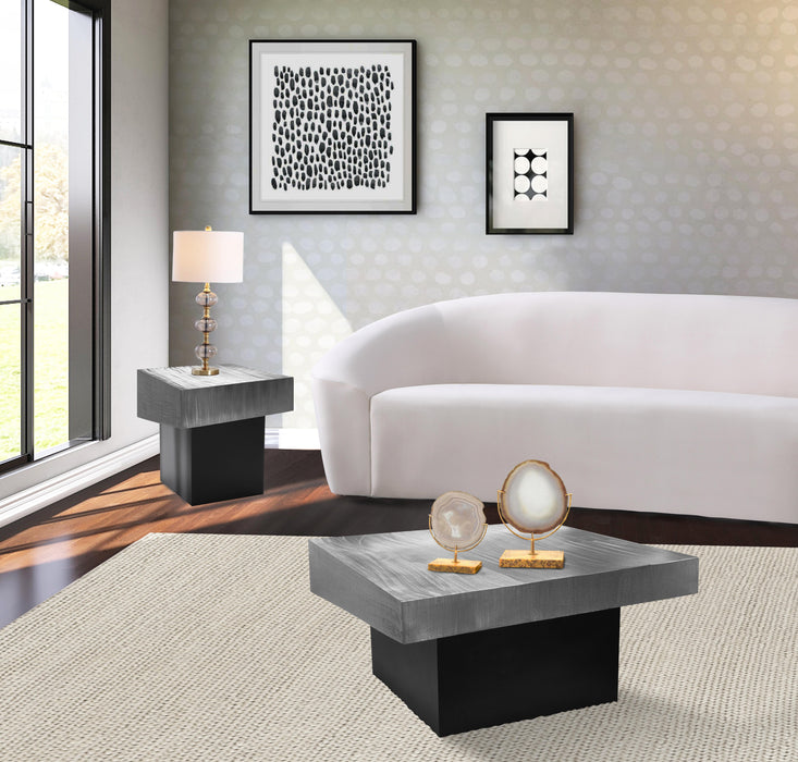 Palladium Silver End Table - Bargain Furniture (Detroit, MI)