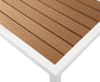 Nizuc Brown manufactured wood Outdoor Patio Aluminum End Table - Bargain Furniture (Detroit, MI)