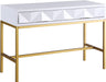 Pandora White Laquer with Gold Console Table image