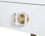 Victoria White / Gold Desk/Console - Bargain Furniture (Detroit, MI)