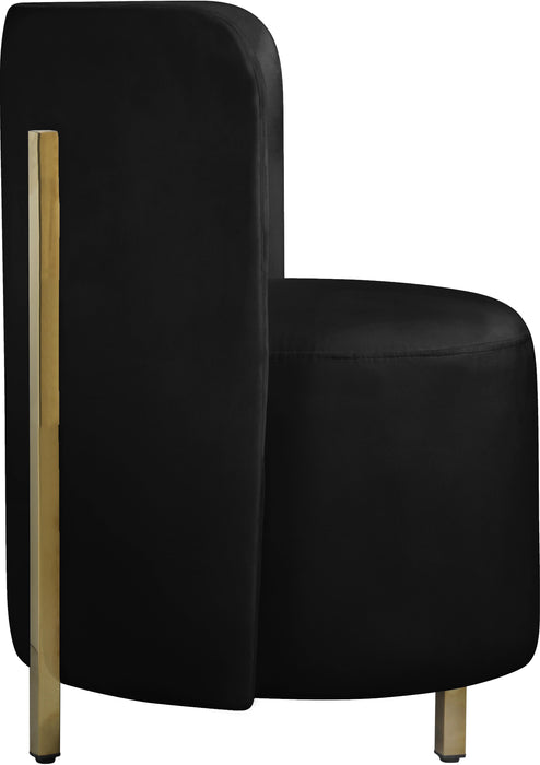 Rotunda Black Velvet Accent Chair