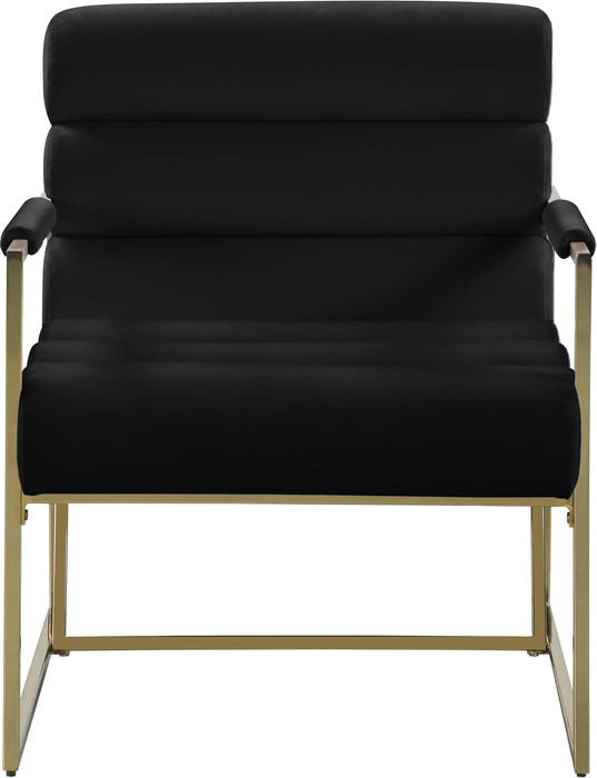 Wayne Black Velvet Accent Chair