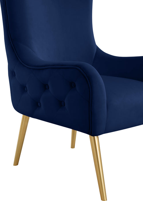 Alexander Navy Velvet Accent Chair