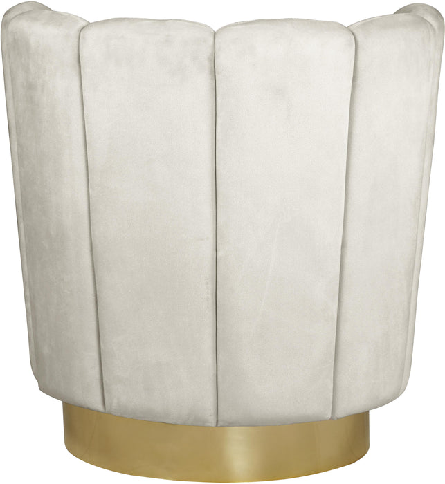 Lily Cream Velvet Accent Chair