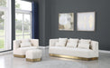 Marquis Cream Velvet Sofa - Bargain Furniture (Detroit, MI)