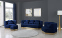 Marquis Navy Velvet Sofa - Bargain Furniture (Detroit, MI)