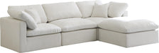 Plush Cream Velvet Standard Cloud Modular Sectional image