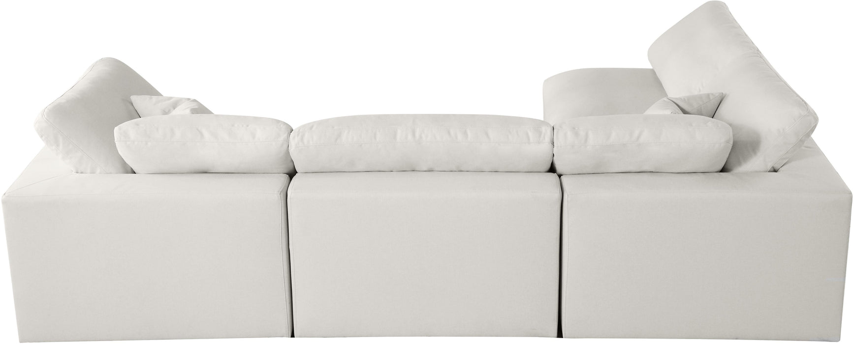 Plush Cream Velvet Standard Cloud Modular Sectional