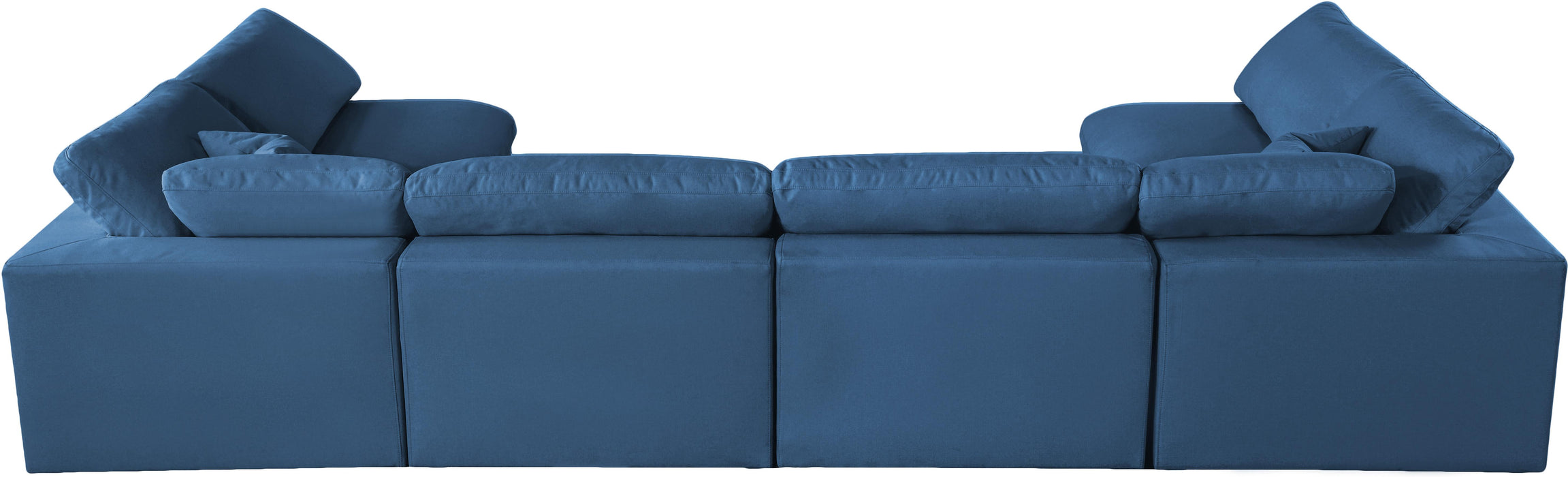 Plush Navy Velvet Standard Cloud Modular Sectional