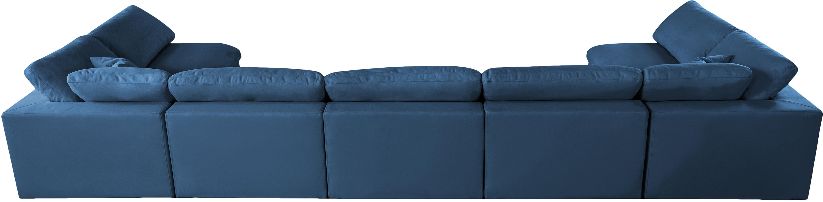 Plush Navy Velvet Standard Cloud Modular Sectional