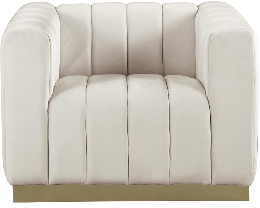 Marlon Cream Velvet Chair