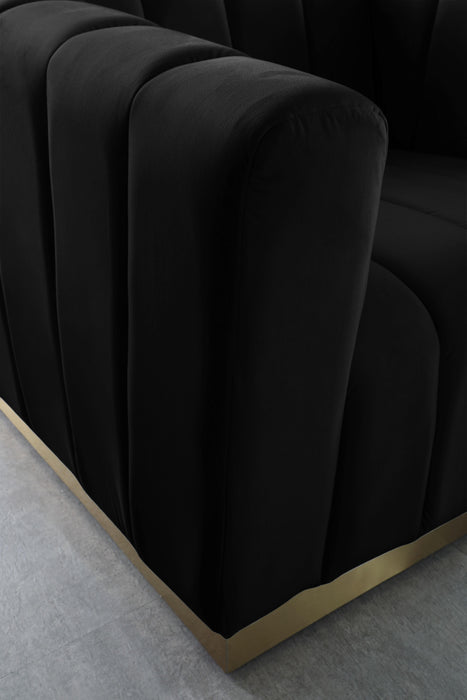 Marlon Black Velvet Chair