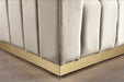 Marlon Cream Velvet Sofa - Bargain Furniture (Detroit, MI)