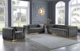 Marlon Grey Velvet Loveseat - Bargain Furniture (Detroit, MI)