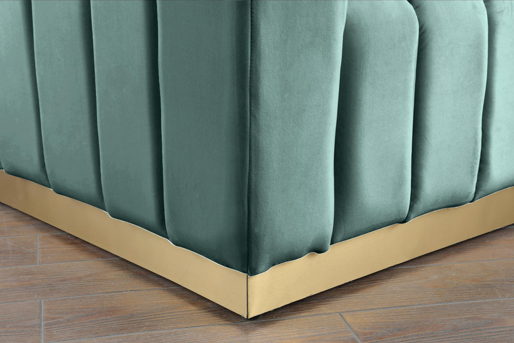 Marlon Mint Velvet Sofa - Bargain Furniture (Detroit, MI)