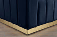 Marlon Navy Velvet Loveseat - Bargain Furniture (Detroit, MI)
