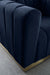 Marlon Navy Velvet Loveseat - Bargain Furniture (Detroit, MI)
