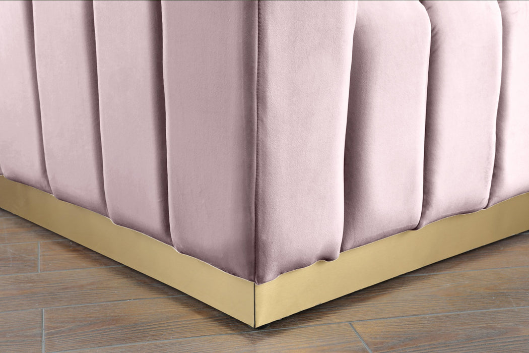 Marlon Pink Velvet Sofa - Bargain Furniture (Detroit, MI)