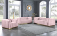 Marlon Pink Velvet Sofa - Bargain Furniture (Detroit, MI)