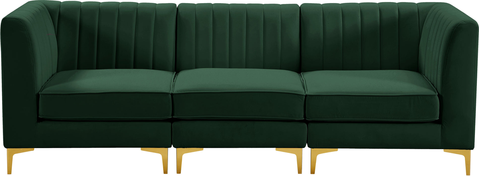 Alina Green Velvet Modular Sectional