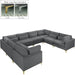 Julia Grey Velvet Modular Sectional (8 Boxes) image