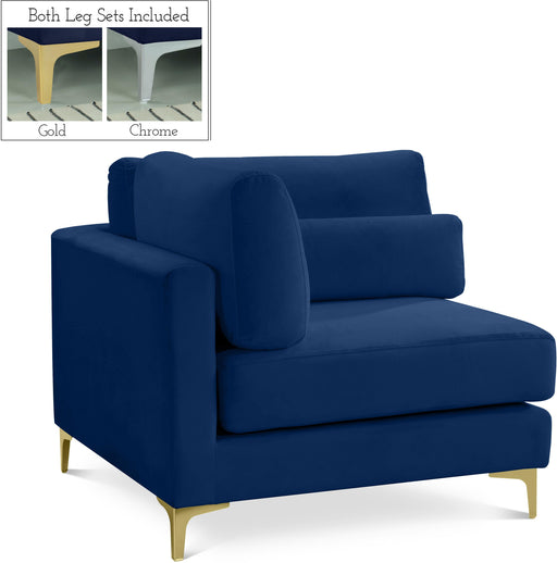 Julia Navy Velvet Modular Corner Chair image