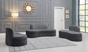 Mitzy Grey Velvet Loveseat - Bargain Furniture (Detroit, MI)