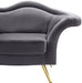 Lips Grey Velvet Loveseat - Bargain Furniture (Detroit, MI)