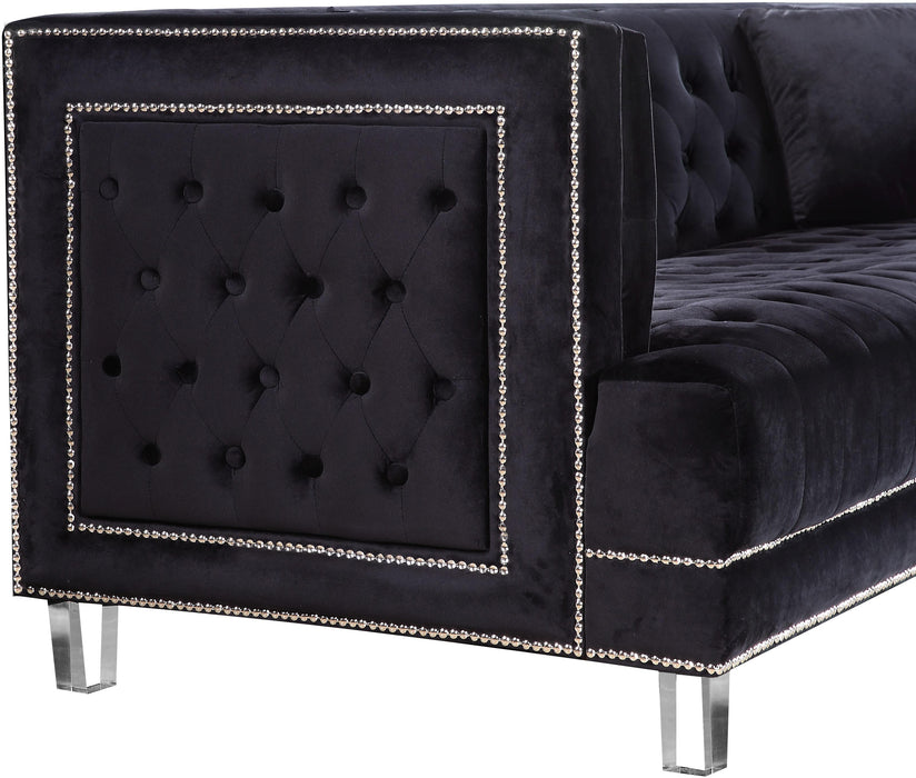 Lucas Black Velvet Chair