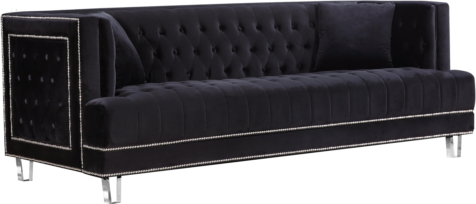 Lucas Black Velvet Sofa image