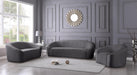 Riley Grey Velvet Loveseat - Bargain Furniture (Detroit, MI)
